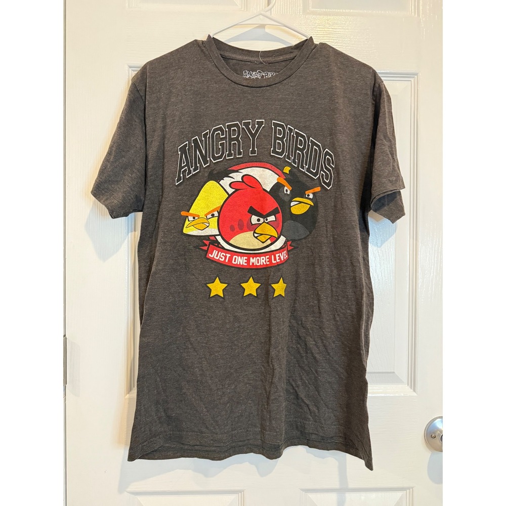 Fifth Sun Angry Birds Graphic Tee Just One More‎ Level Video Game T-Shirt L